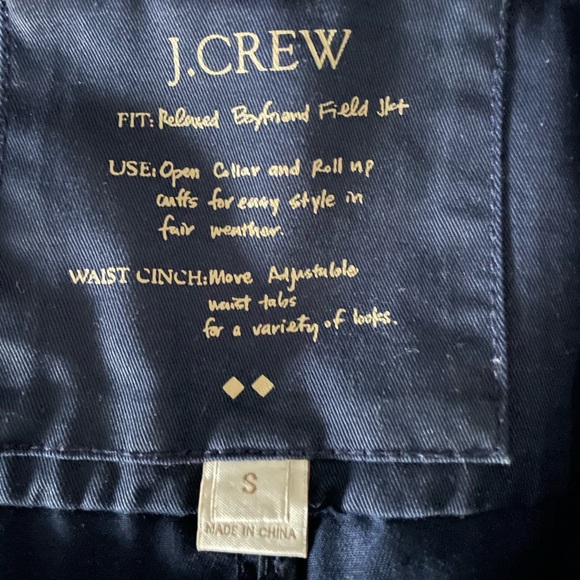 J Crew jacket in navy with gold buttons, size small - Picture 3 of 5
